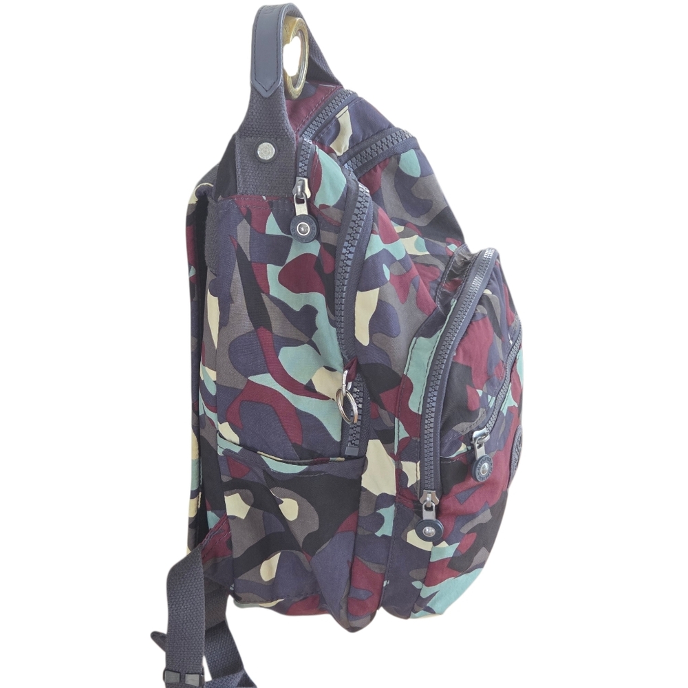 Kipling Seoul Small Camo Backpack Travel Daypack Camo L Tonal - Picture 2 of 16